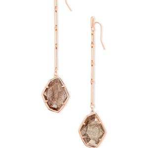 NWOT Kendra Scott Charmain Rose Gold Drop Earrings